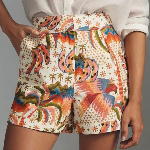 HTF Anthropologie Farm Rio Macaw Island Shorts